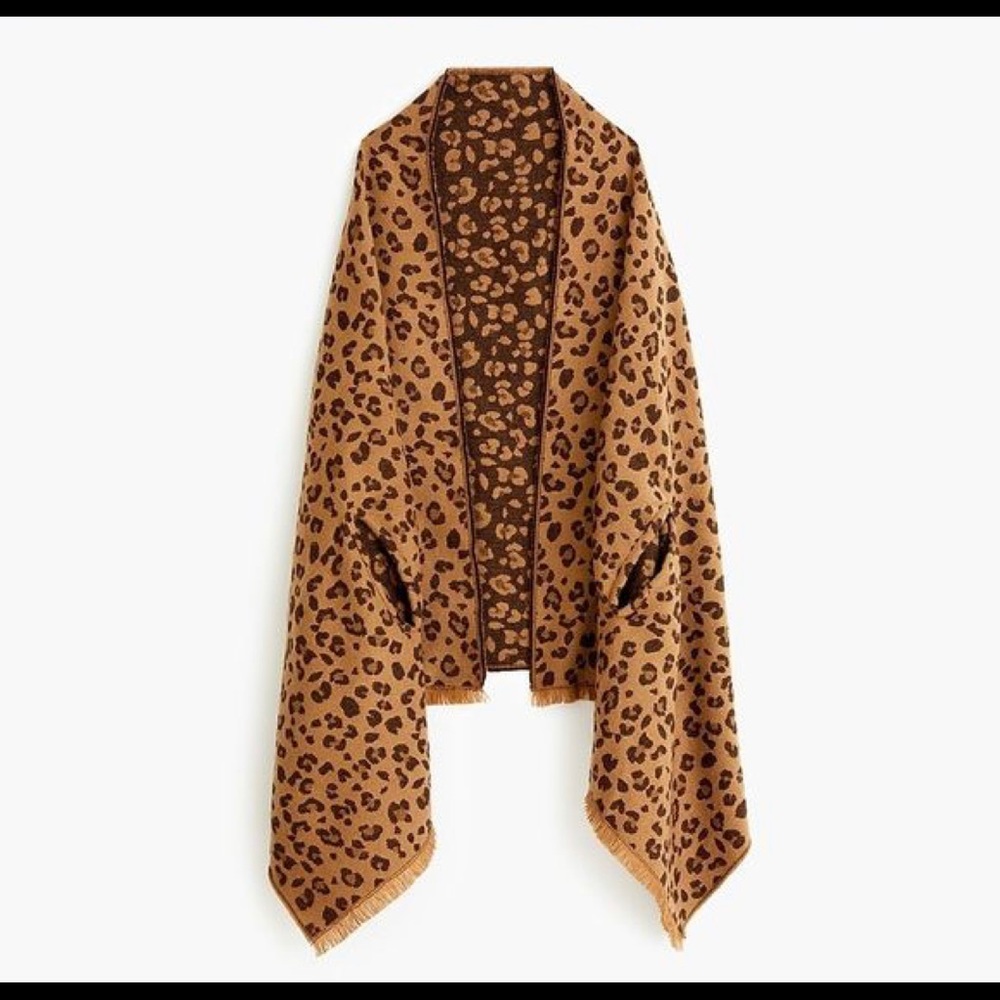 J. Crew Reversible Leopard Cape 🐆